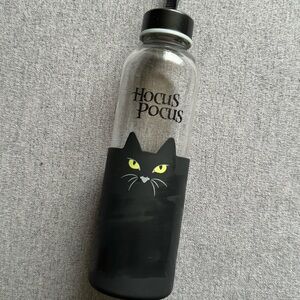 Hocus Pocus Glass Water Bottle with removable silicone Binx sleeve